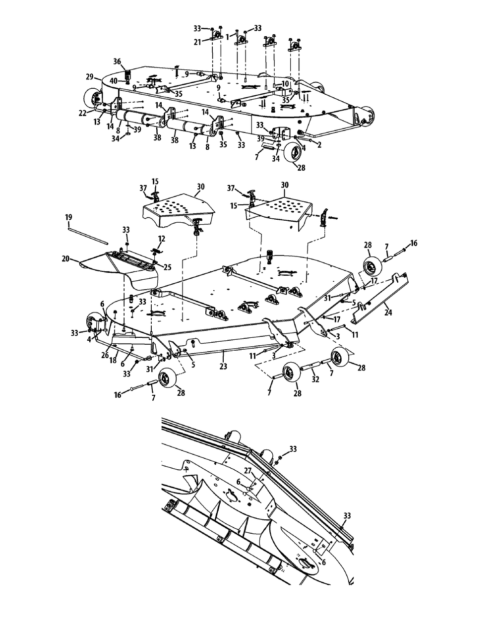Deck 72-Inch Diagram and Parts List for S7232-D 53BY8DU8750-312HP Cub Cadet Lawn Tractor